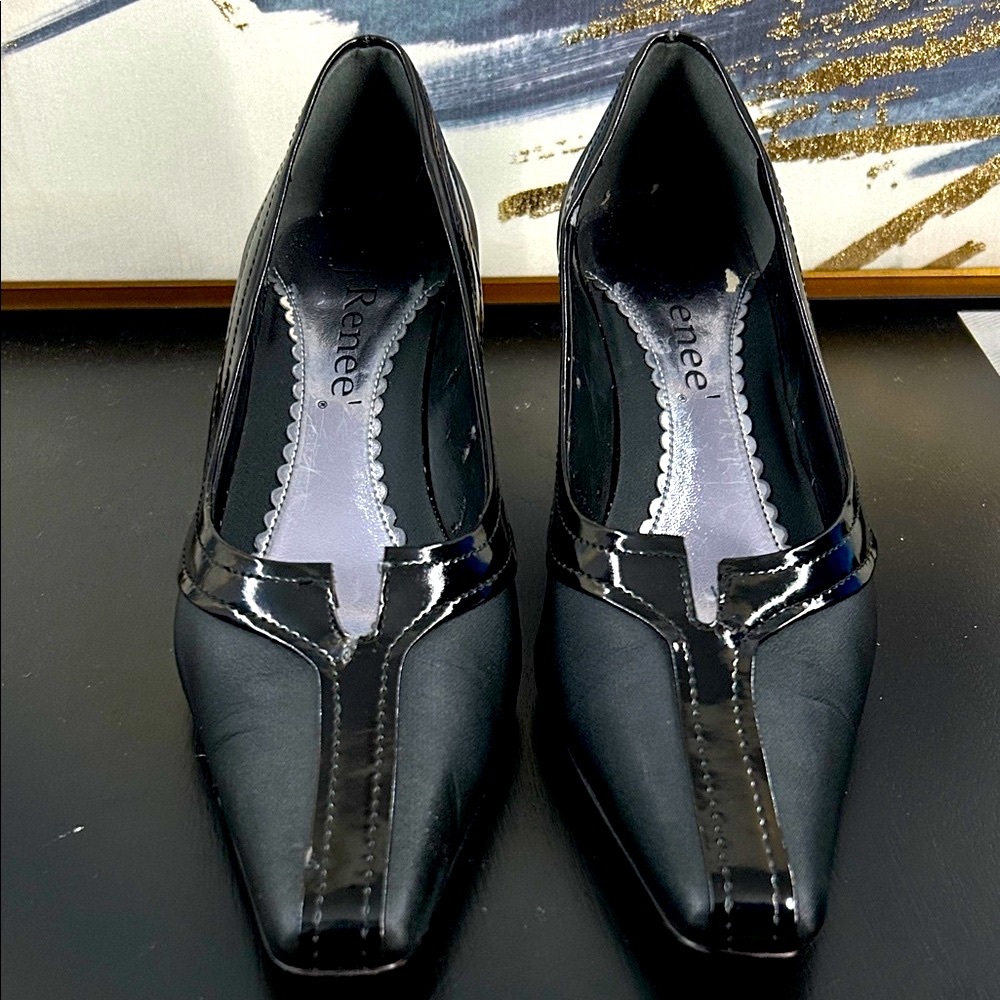 J.Renee Black Patent Leather Heels